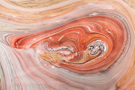 Old marbled paper technique texture. Handmade marbleized effect with acrylic paintsの写真素材