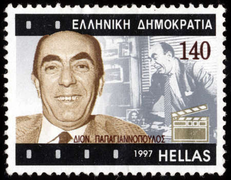 GREECE - CIRCA 1997: A stamp printed in Greece shows Dionisis Papagianopoulos, circa 1997

のeditorial素材