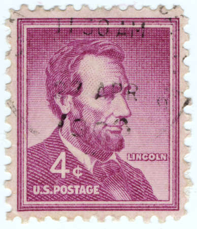 UNITED STATES - CIRCA 1954: stamp printed in United states (USA), shows a portrait of USA President...