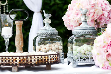Candy bar at wedding receptionの写真素材