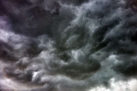 Dark clouds across the sky before heavy rain の写真素材