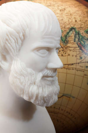 Greek philosopher Aristotle (384â€“322 B.C.E.) sculpture