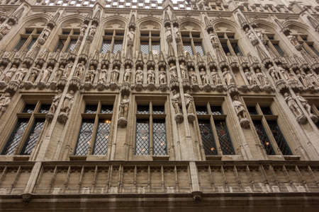 BRUSSELS, BELGIUM - JULY 22: Houses of the famous Grand Place on July 22, 2014, Brussels, Belgium. のeditorial素材