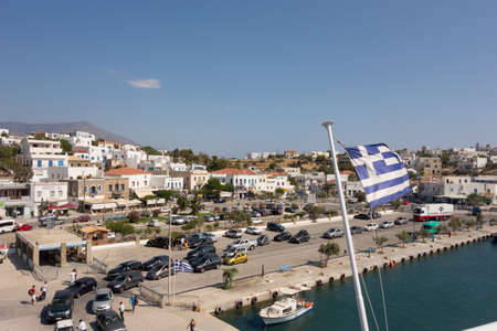 Marina of Andros, is the northernmost island of the Greek Cyclades archipelago in the Aegean Sea - area is 380 km2, 40 km long, and its greatest breadth is 16 km.のeditorial素材