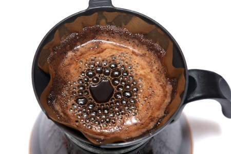 Filter coffee into a glass jug