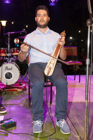 ALEXANDROUPOLIS, GREECE - AUG 8, 2014: 35 cultural clubs, more than 400 dancers, traditional bands, exhibitions and other surprises await visitors in Wine Festival 2014 in Alexandroupolis, Greeceのeditorial素材