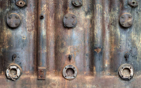 Industrial detail of an old rusty engine 