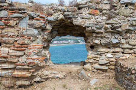 Ancient city remains of Filippous in Greece の写真素材