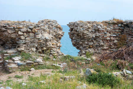 Ancient city remains of Filippous in Greece の写真素材