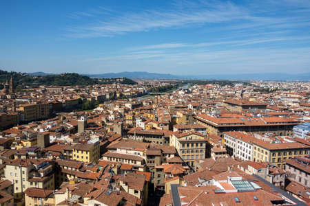  Top view of the historic center of Florence, Italyのeditorial素材