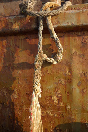 Rusty steal texture of an abandoned tanker boat closeupの写真素材