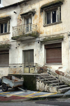 Old abandoned house in Komotini, Greeceの写真素材