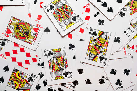 Background made of playing cardsの写真素材
