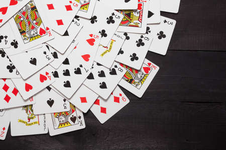 Background made of playing cards