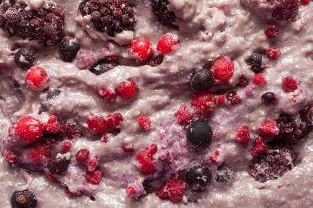 Cake mix with forest fruitsの写真素材