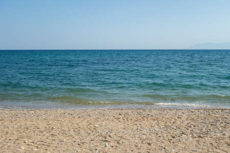 Sea wave on Alexandroupolis beach. Evros, Greeceの写真素材