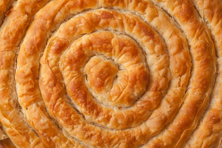 Cheese pie in baking dishの写真素材