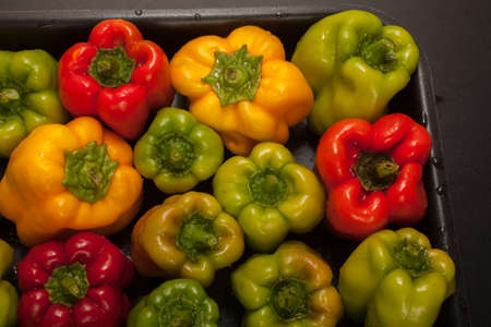Fresh vegetables - Bell peppers red green and yellow bell peppers
