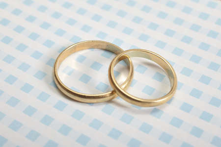 Gold wedding rings の写真素材