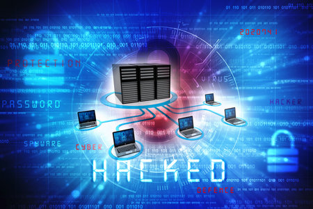 3d rendering Computer network, Computer network with Globe, Internet Communication background, File...
