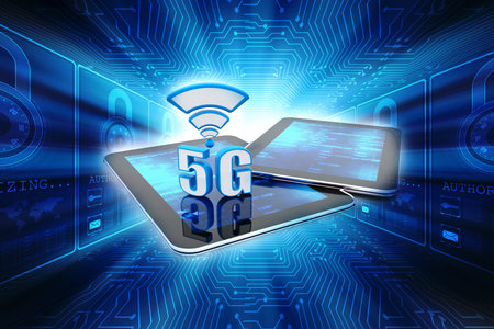 3d rendering, 5G Network, 5G Connection Concept