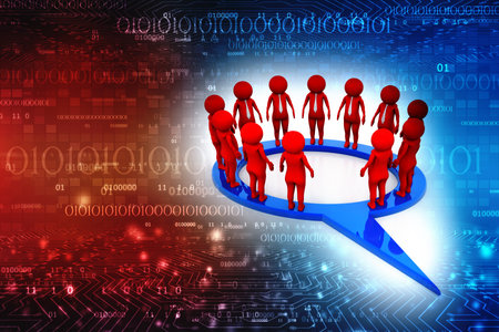 Group of people in social network  Conceptual image of internet communicationの写真素材