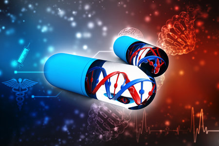 Digital illustration in colour backgroundの写真素材