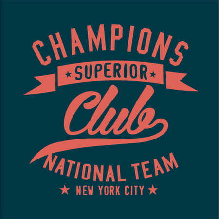 Varsity vector graphics - athletic vintage artwork with grunge background.のイラスト素材