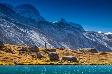 Stelli lake. Zermatt. Five lakes walking. Switzerland.