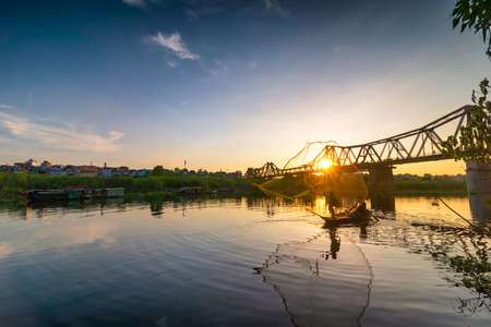 Bridge is the first steel bridge across the Red River, built by the French (1898-1902), named for Dormer, under the name of the Governor General of Indochina Paul Dormerの写真素材