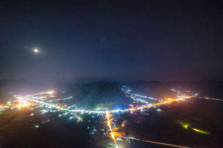 Rice field in harvest time in Bac Son valley, Lang Son, Vietnamの写真素材