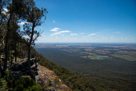The Grampians National Park in Victoria, Australia on a clear blue skyの写真素材