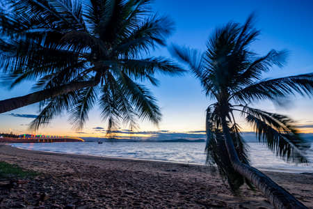 Sunny beach, nice beach, peaceful in Quy Nhon City, Binh Dinh, Viet Namの写真素材