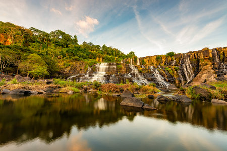 Pongour Waterfall near Dalat, Vietnamの写真素材