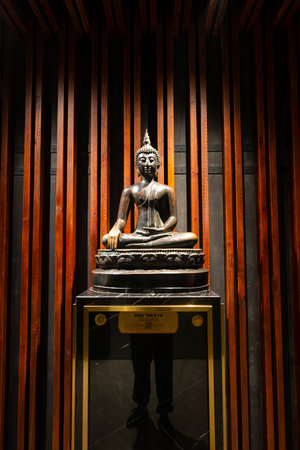 Ba Den mountain tourist area, Tay Ninh province, Vietnam. The tourist area has unique Buddhist architecture with the highest elevation in the area view from below is very beautifulの写真素材