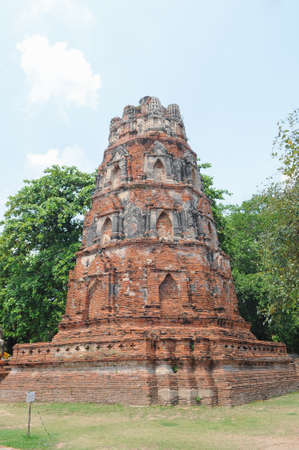 Wat Mahathat Temple, Ayutthaya, Thailandの写真素材