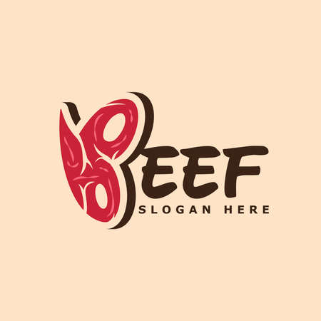 creative vintage style beef logo designのイラスト素材