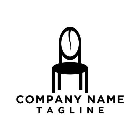 chair and coffee logo ideaのイラスト素材