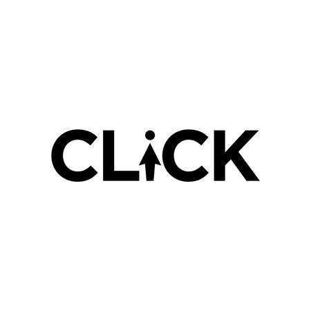 simple text click logo ideaのイラスト素材