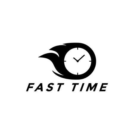 simple fast time logo designのイラスト素材