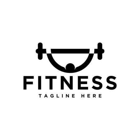 simple fitness logo design ideaのイラスト素材