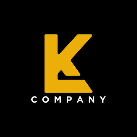 monogram initial letter L K LK logo designのイラスト素材