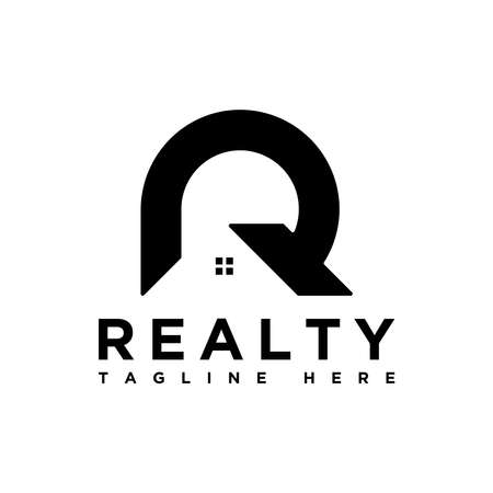 realty logo concept, letter R logoのイラスト素材