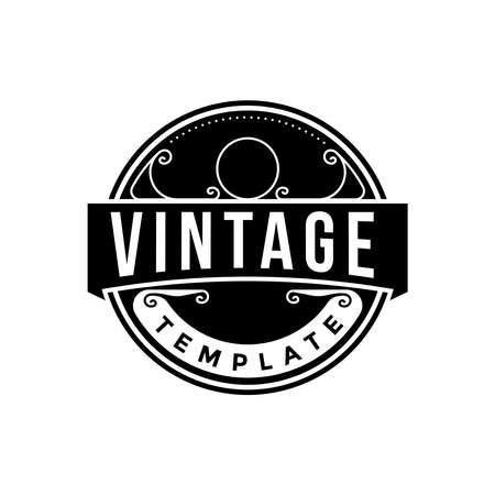 vintage stamp circle badge emblem templateのイラスト素材