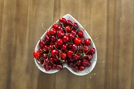 Close up of pile of cherriesの写真素材