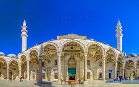 ISTANBUL TURKEY - JUN 15, 2019: Suleymaniye mosque The Suleymaniye Mosque is an Ottoman imperial mosque located on the Third Hill of Istanbul, Turkey.のeditorial素材
