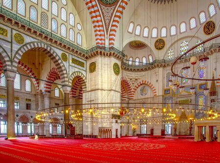 ISTANBUL TURKEY - JUN 15, 2019: Suleymaniye mosque The Suleymaniye Mosque is an Ottoman imperial mosque located on the Third Hill of Istanbul, Turkey.のeditorial素材