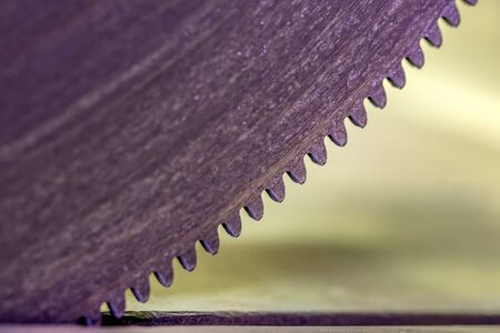 table saw blade close upの写真素材