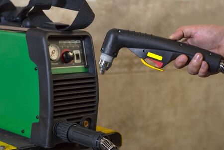 plasma Technology of flat sheet metal steel material processing with sparks