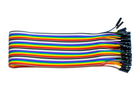 Electrical cable isolated on white background. Clipping path included.